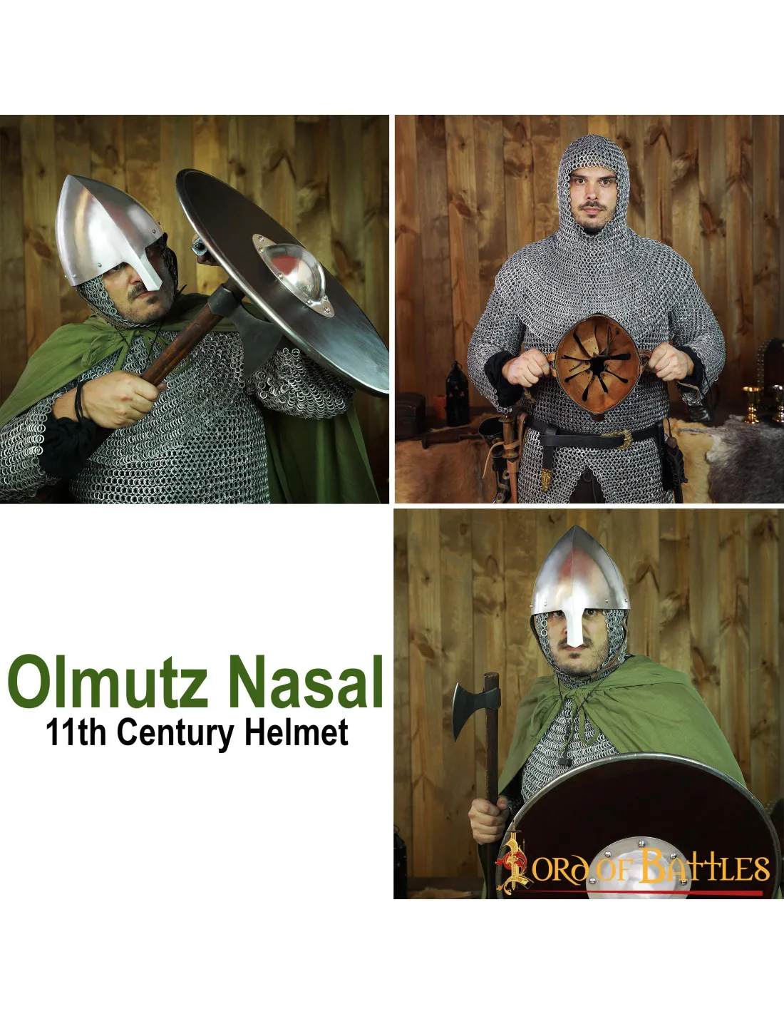 Casco nasal Olmutz siglo XI con forro de cuero, 16 g.