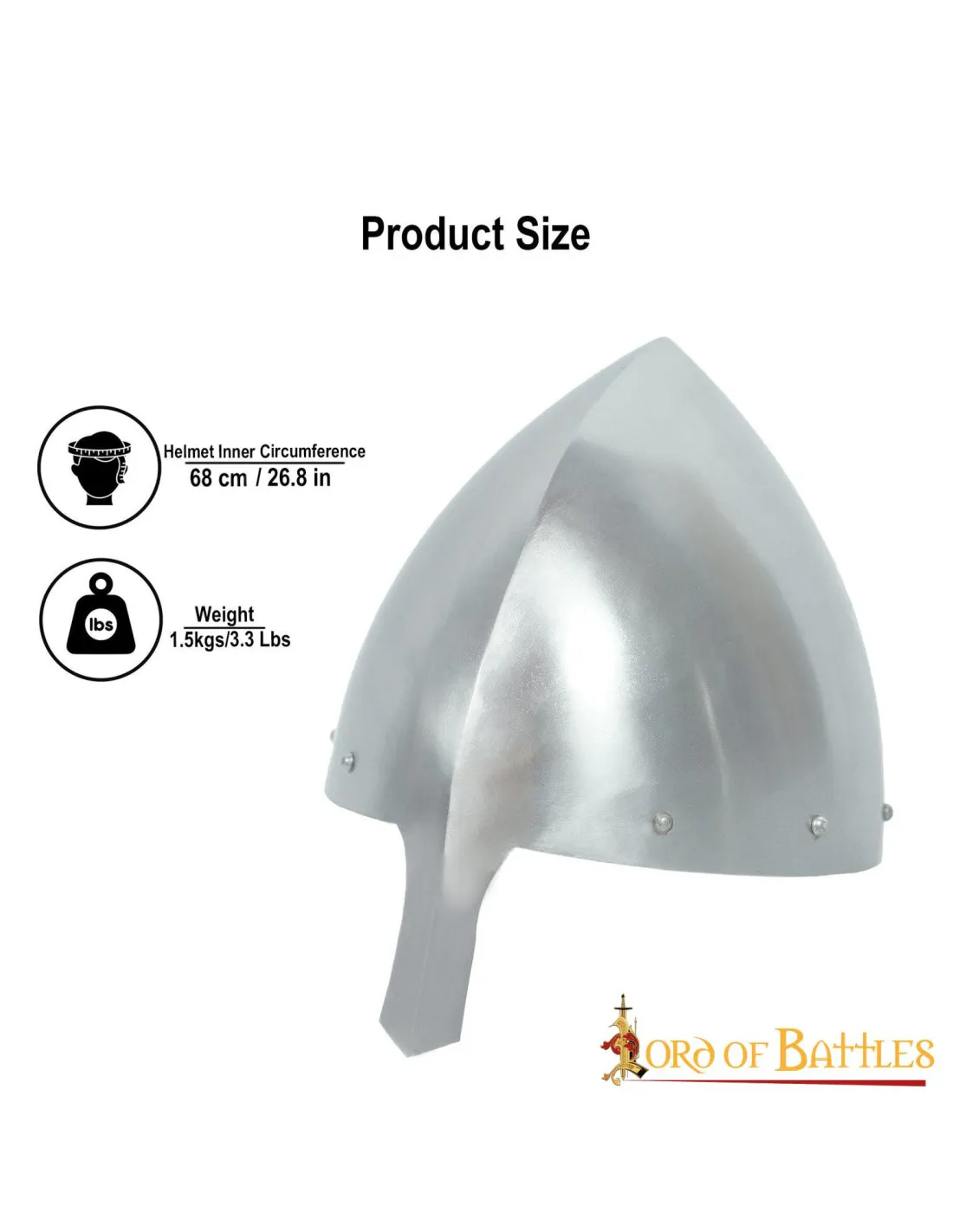 Casco nasal Olmutz siglo XI con forro de cuero, 16 g.