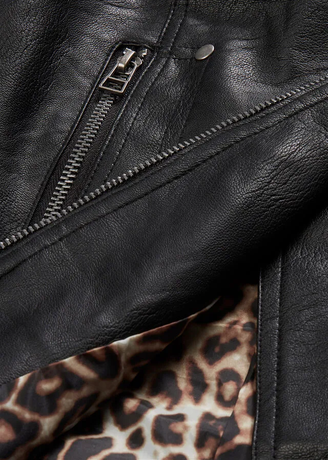 Cazadora de estilo biker Negro
