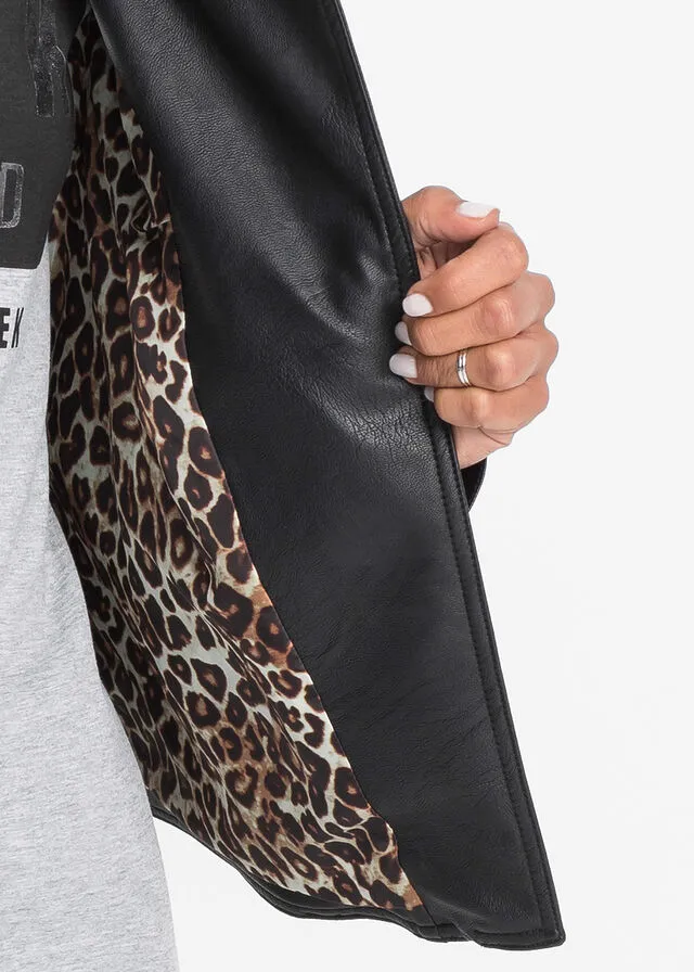 Cazadora de estilo biker Negro