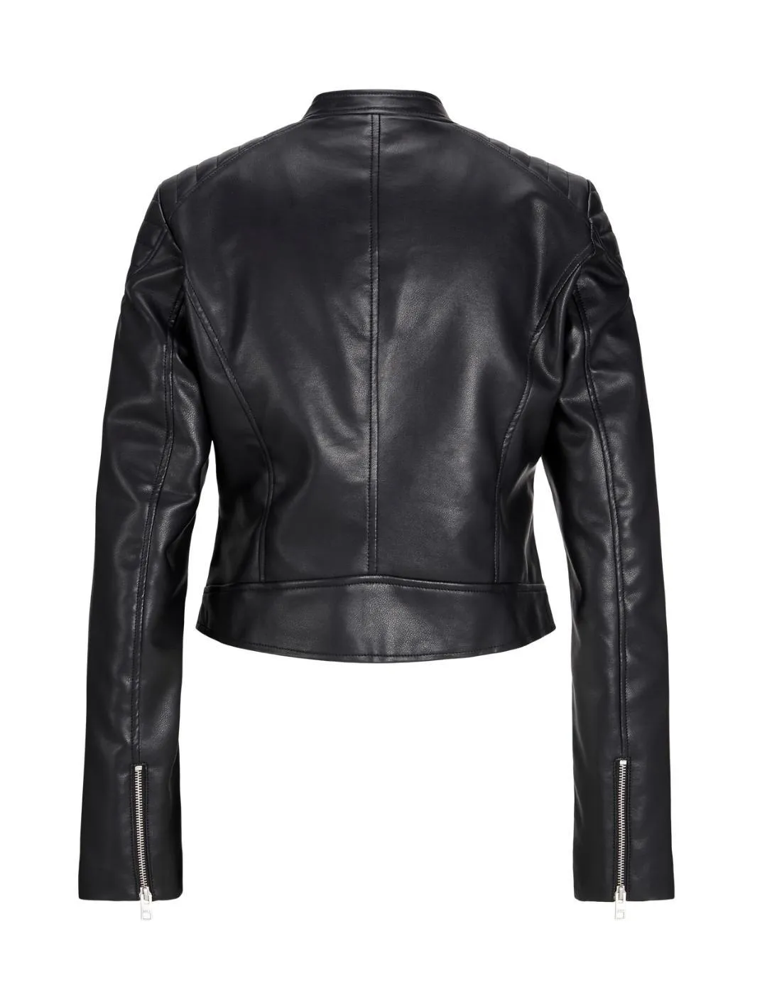 Chaqueta de cuero JJXX Ava negro con cremalleras para mujer
