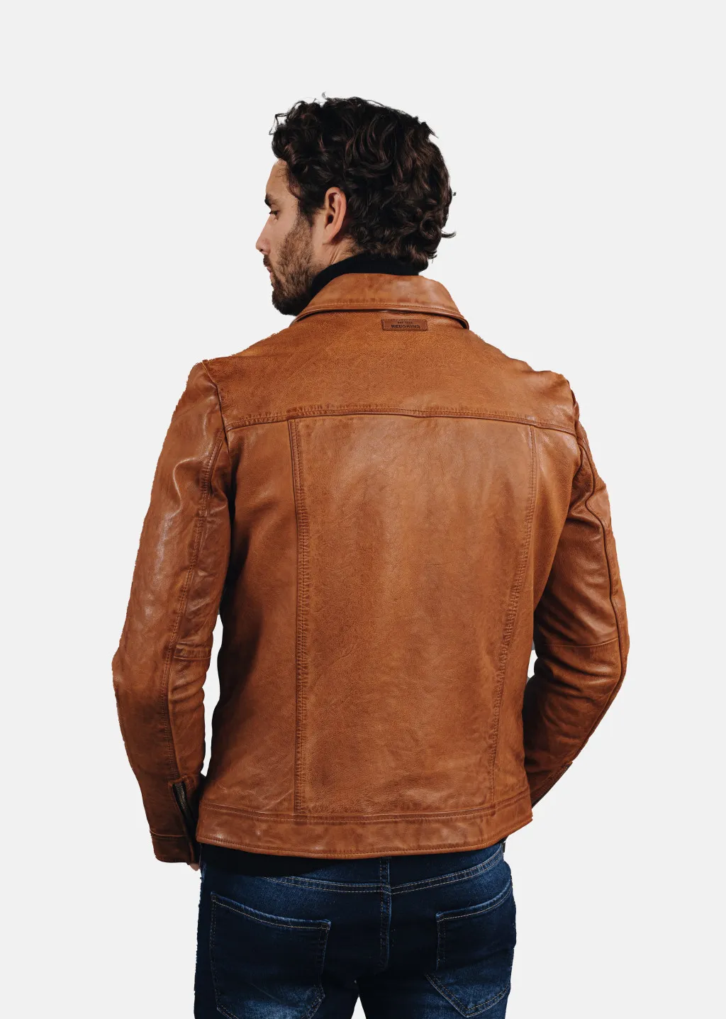 Chaqueta de cuero NORIS GREEN