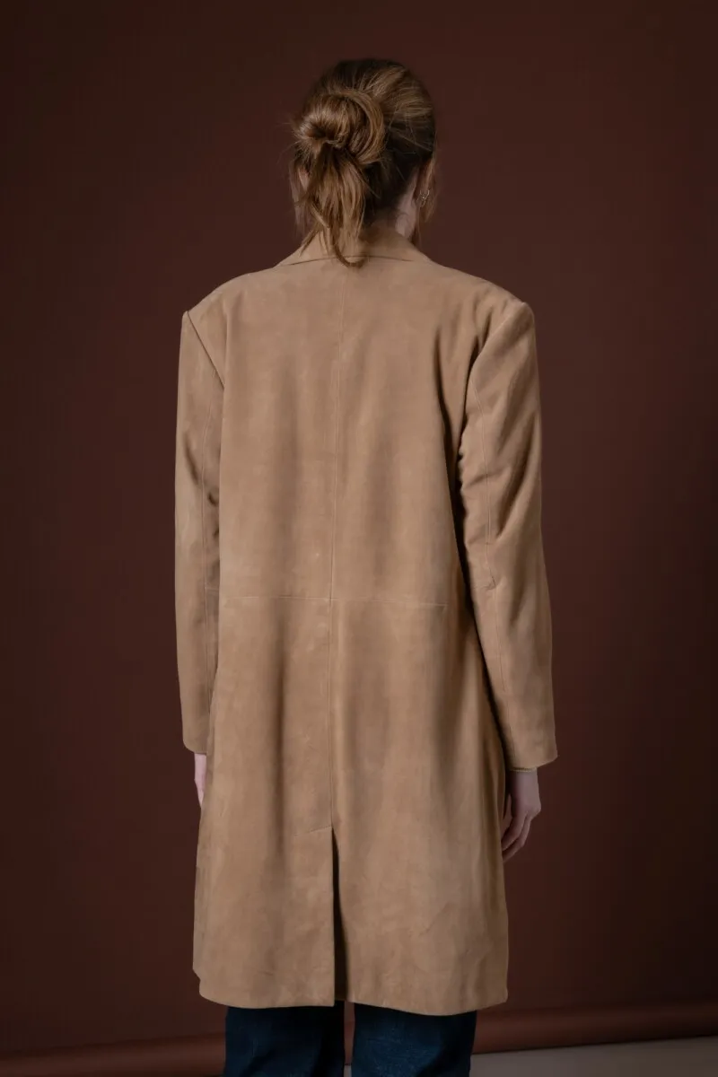 Chaqueta gamuza larga