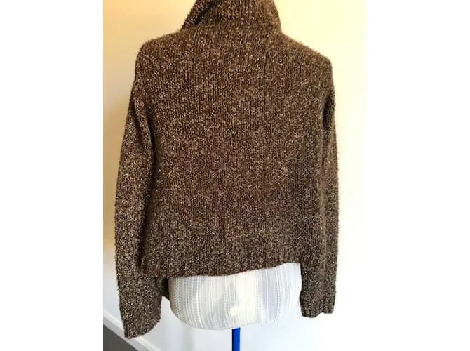 Chaqueta marrón e hilo de oro BDBA T. 38 Dorado Marrón oscuro 