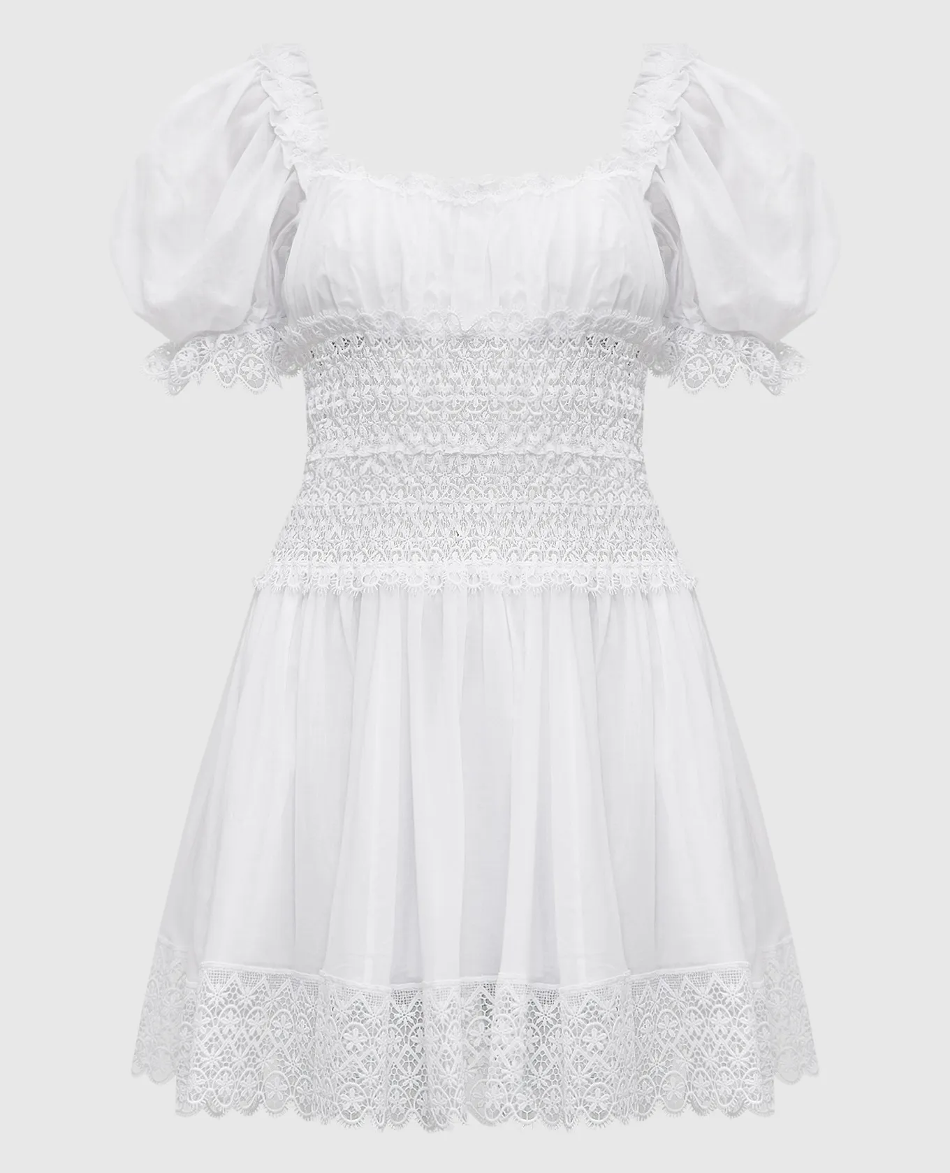 Charo Ruiz Melissa white dress with lace