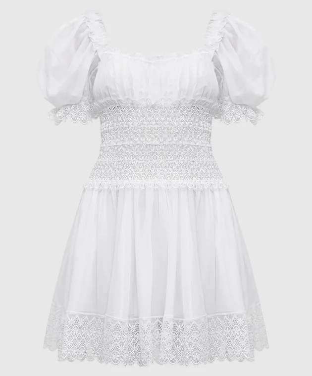 Charo Ruiz Melissa white dress with lace