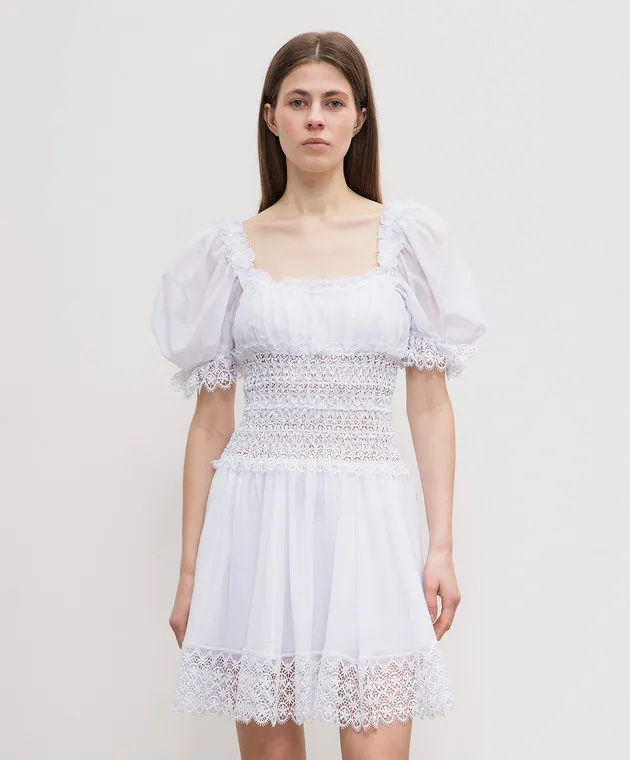 Charo Ruiz Melissa white dress with lace