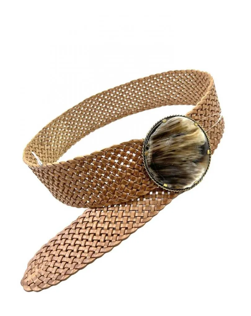 CINTURONES CUERO ANCHOS DE PIEL CAMEL ESTILO BOHO CHIC