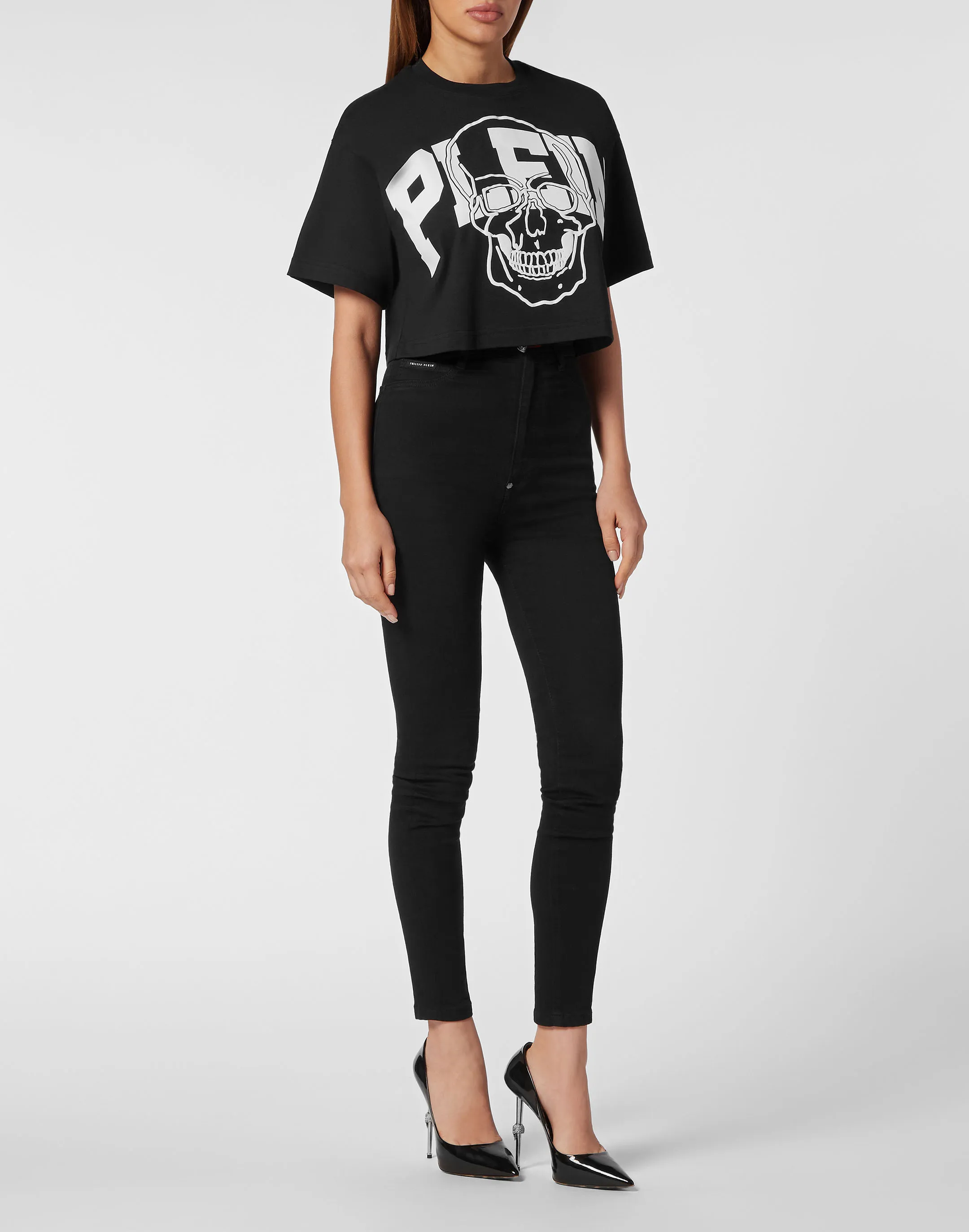 CROPPED TSHIRT SKULL