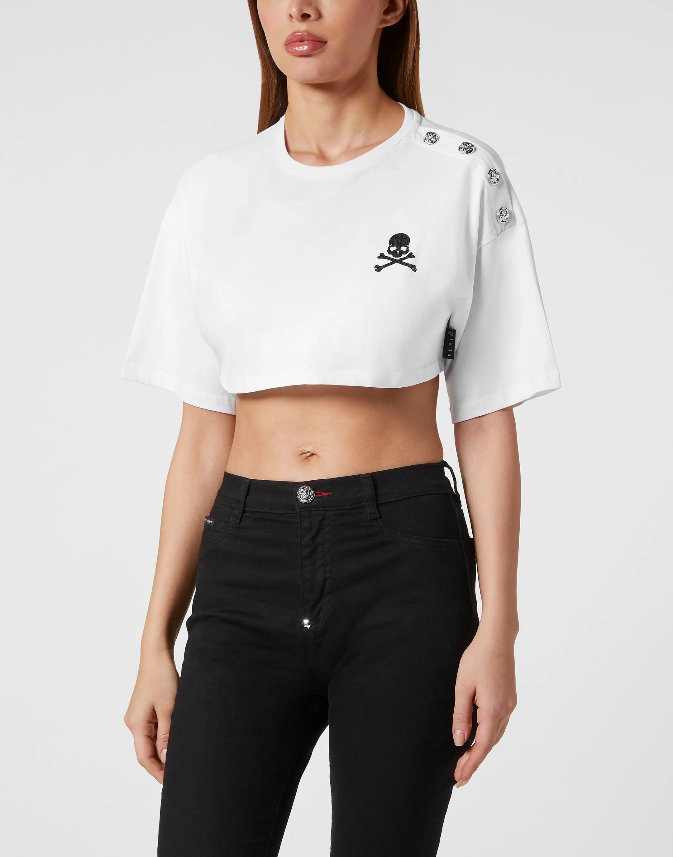 CROPPED TSHIRT SKULL&BONES