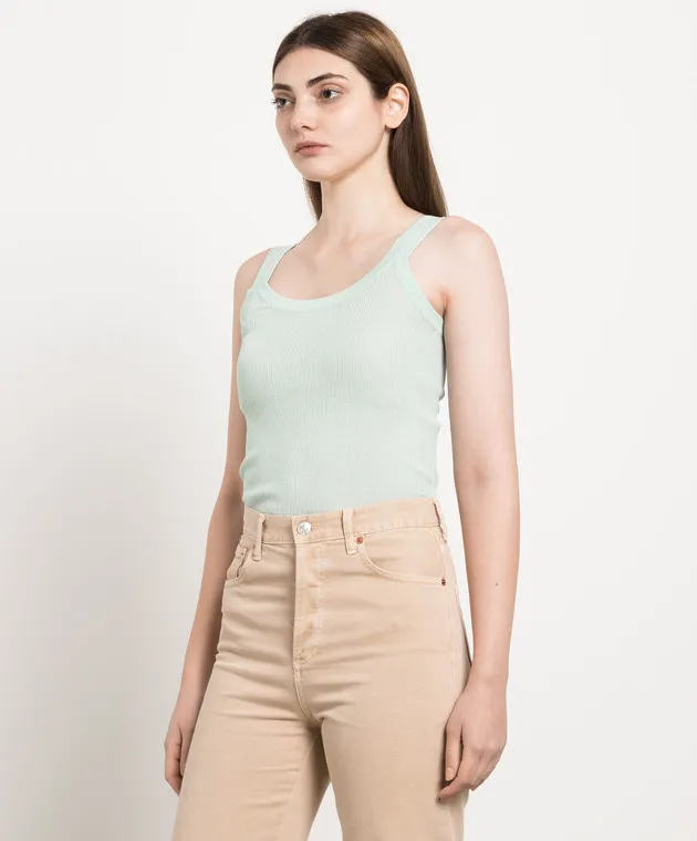 Ermanno Scervino Green ribbed top