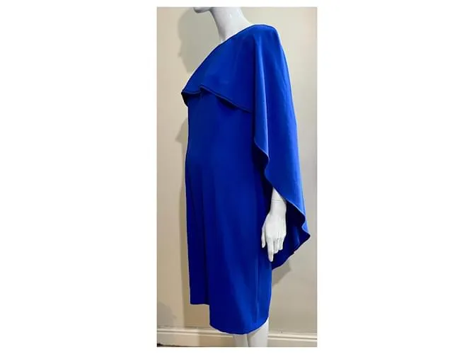 Escada Vestido capa Doriasco en azul cobalto 
