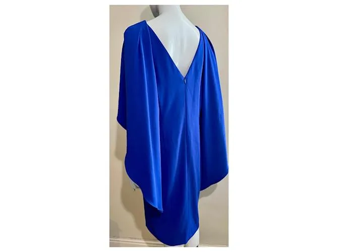 Escada Vestido capa Doriasco en azul cobalto 