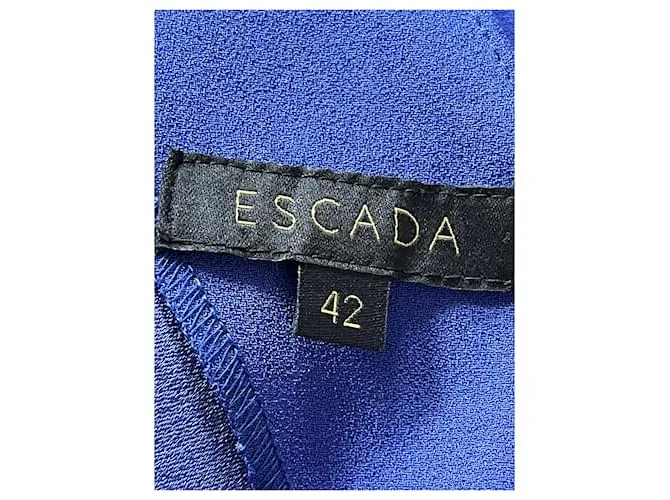 Escada Vestido capa Doriasco en azul cobalto 