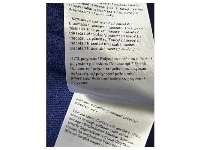 Escada Vestido capa Doriasco en azul cobalto 