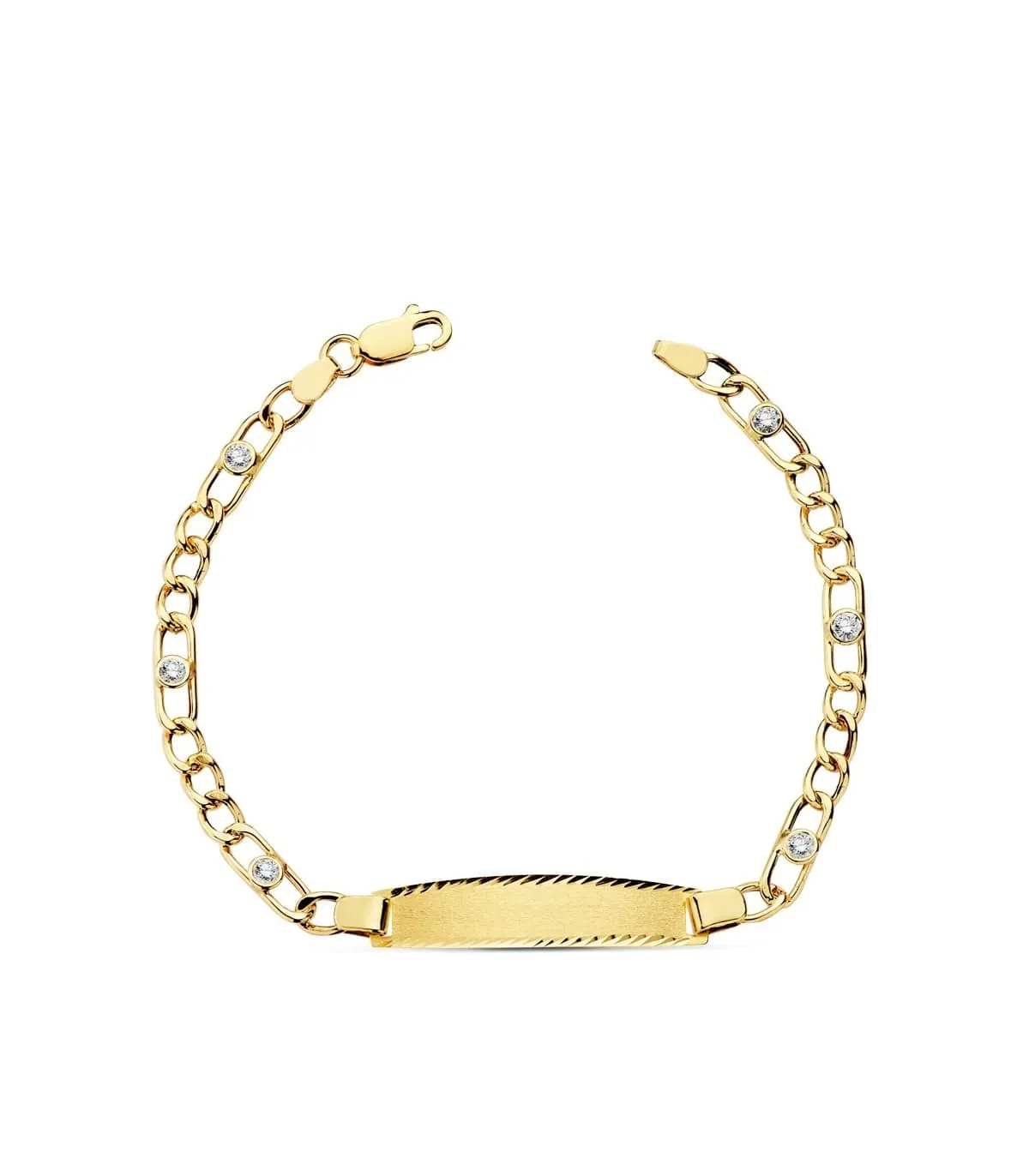 Esclava niña Comunión Oro 18k 3x1 Circonitas