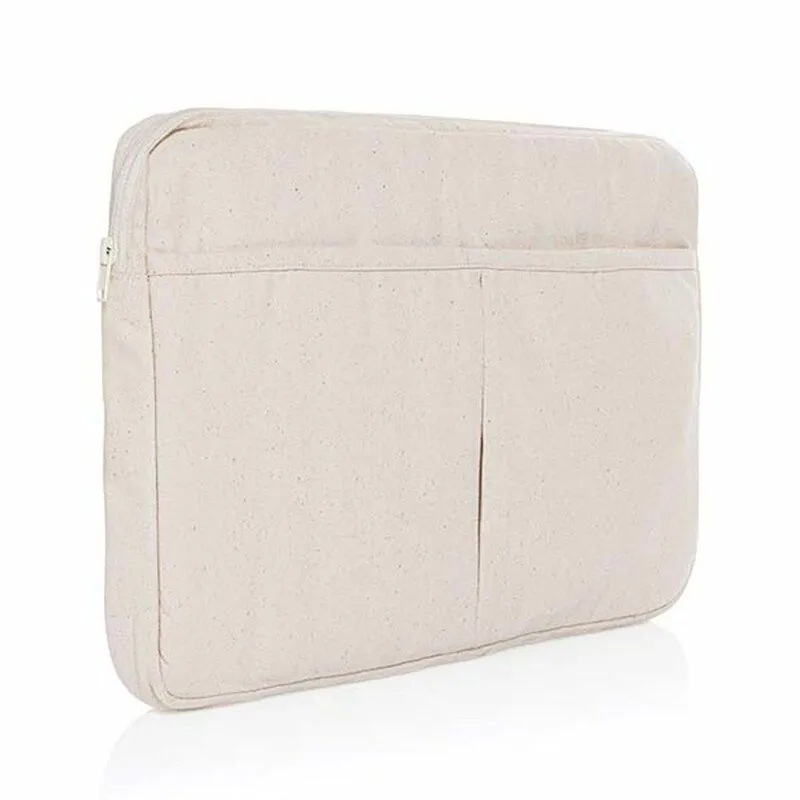 Funda portátil corporativa 15,6" de algodón reciclado Laluka