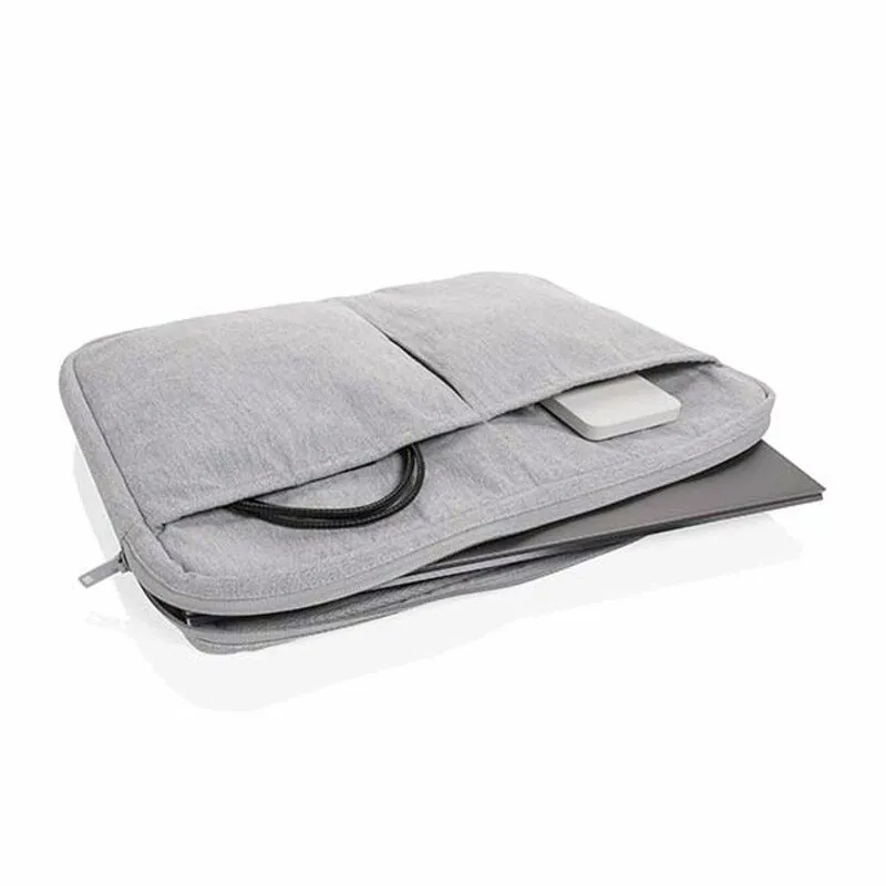 Funda portátil corporativa 15,6" de algodón reciclado Laluka