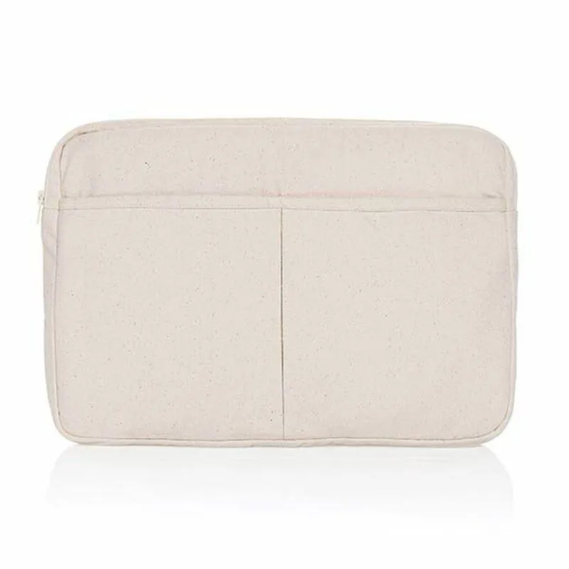 Funda portátil corporativa 15,6" de algodón reciclado Laluka
