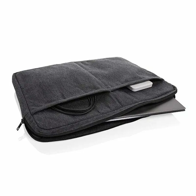 Funda portátil corporativa 15,6" de algodón reciclado Laluka
