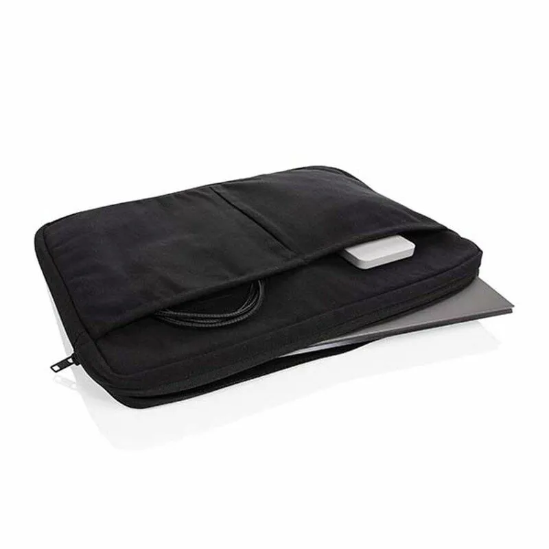 Funda portátil corporativa 15,6" de algodón reciclado Laluka
