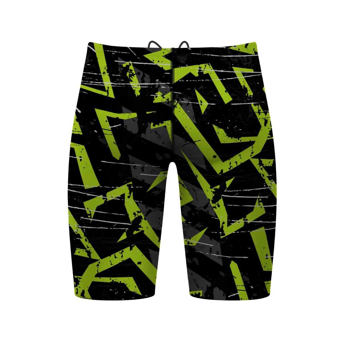 GREEN GLITCH  JAMMER SWIMSUIT