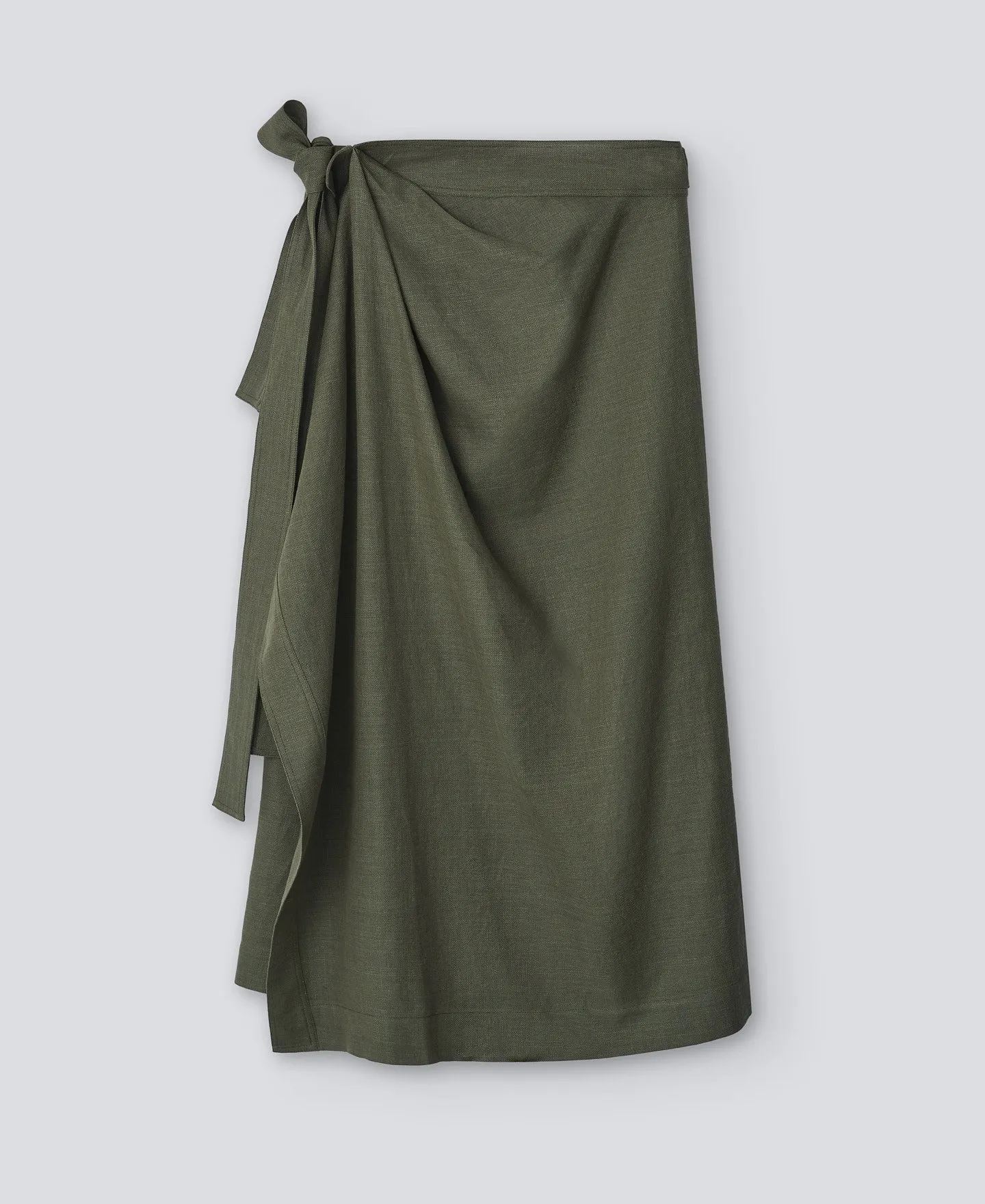 Green skirt with side bow