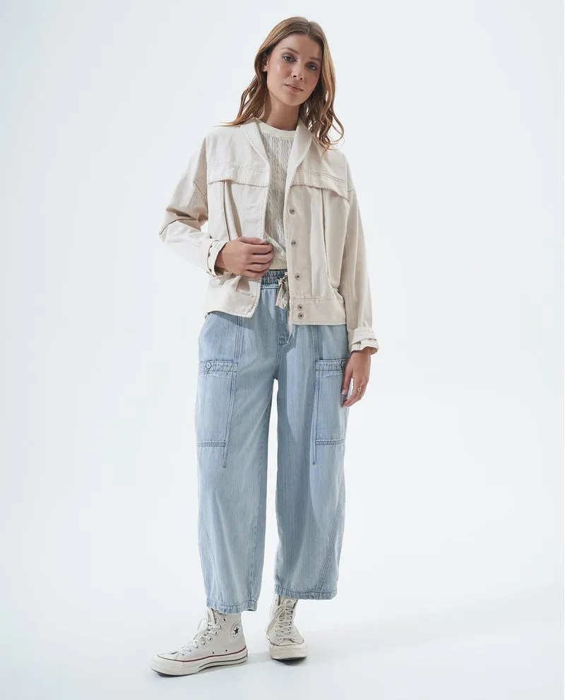 Jean Carpenter fit con elástico en pretina para mujer