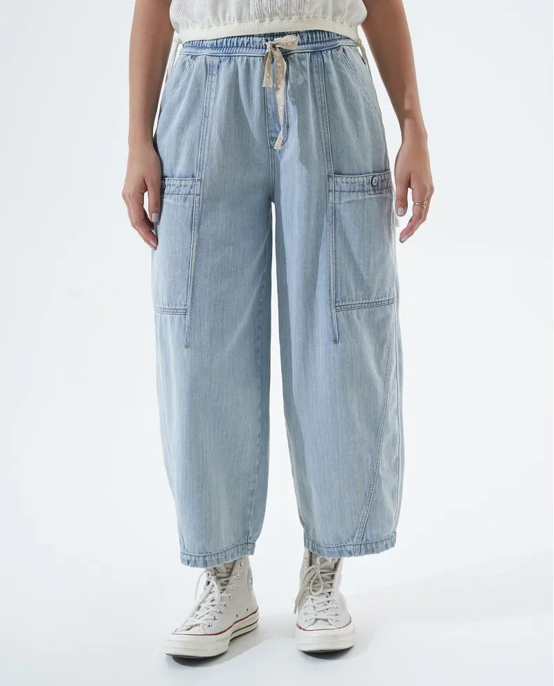 Jean Carpenter fit con elástico en pretina para mujer