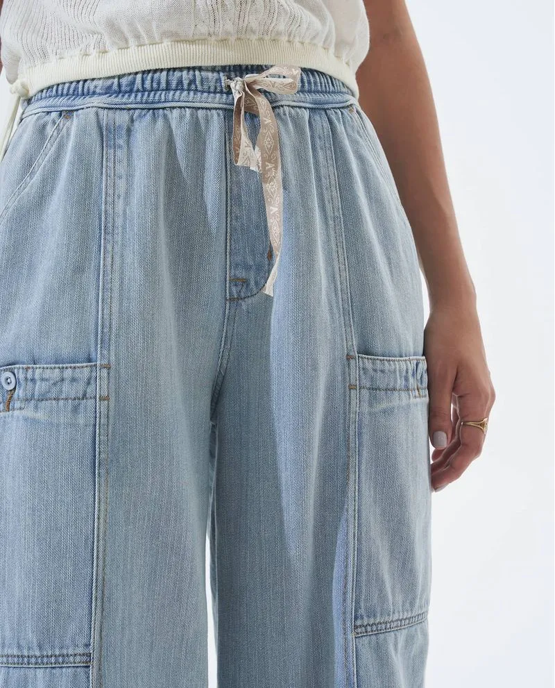 Jean Carpenter fit con elástico en pretina para mujer