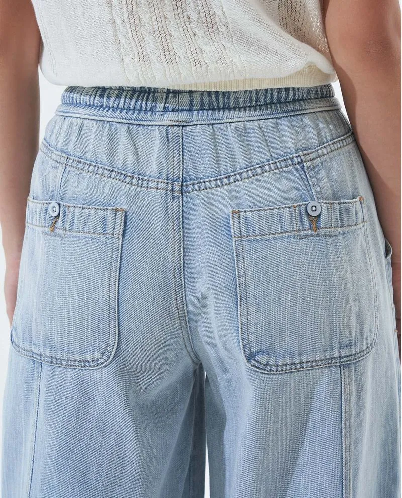 Jean Carpenter fit con elástico en pretina para mujer