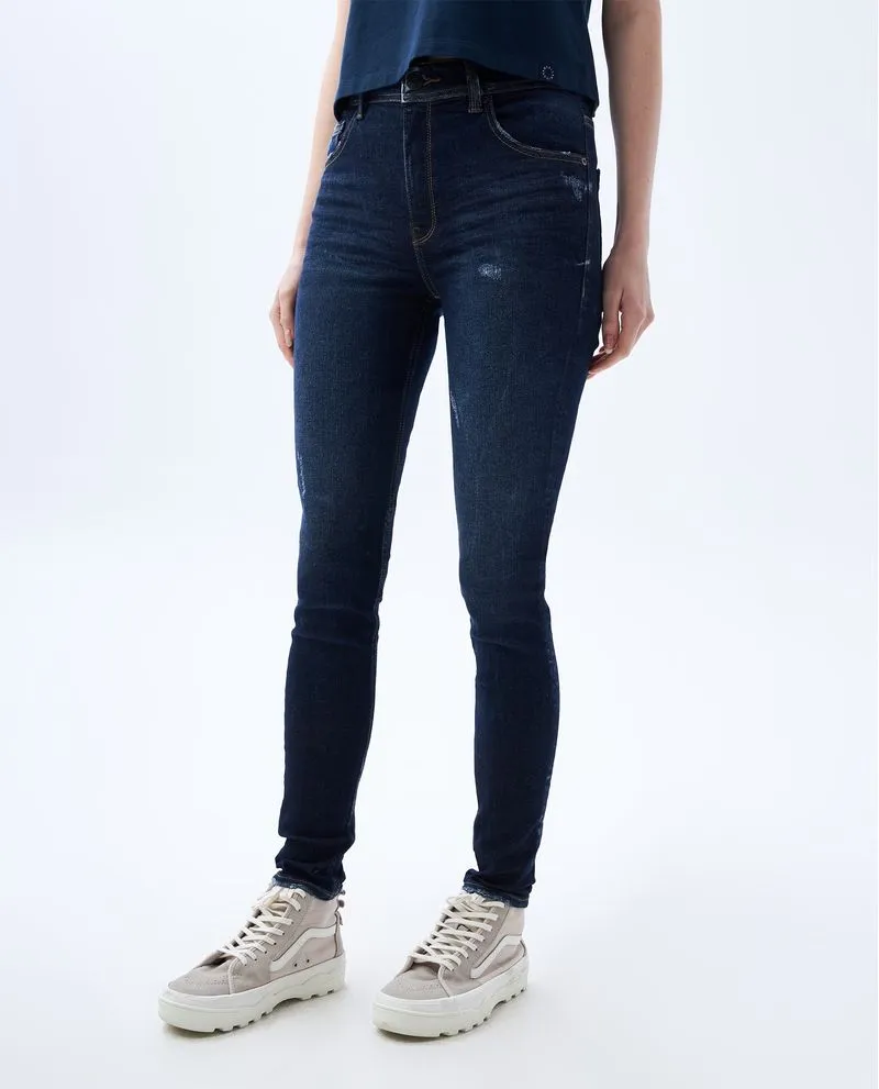 Jean Jegging fit tiro alto para mujer