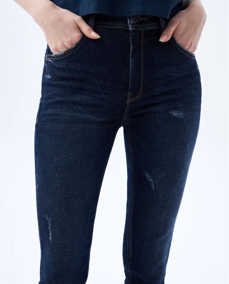 Jean Jegging fit tiro alto para mujer
