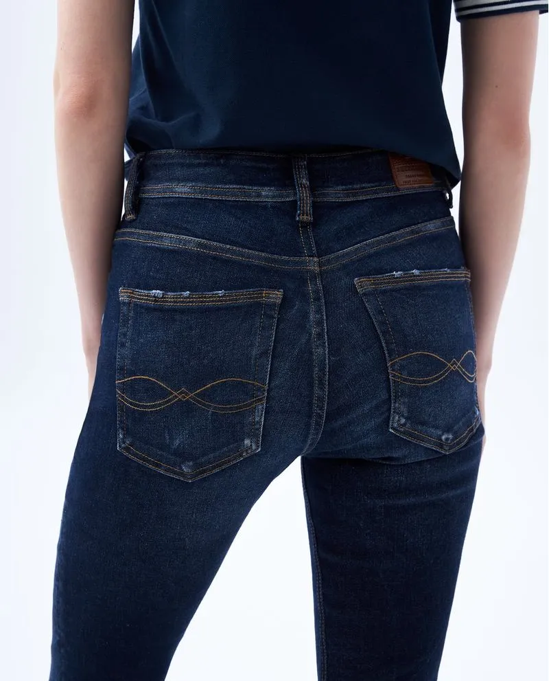 Jean Jegging fit tiro alto para mujer