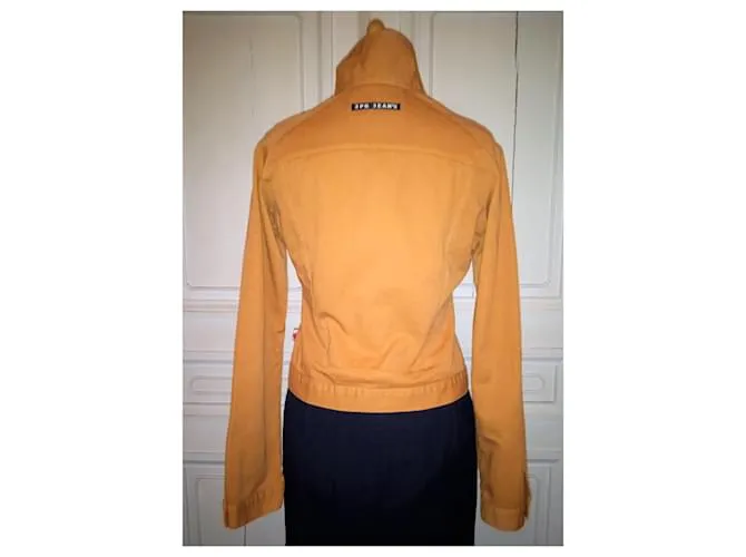 Jean Paul Gaultier GAULTIER JEAN PAUL CHAQUETA VAQUERA OCRE CON SIGNOS BOTONES T 38 Amarillo 