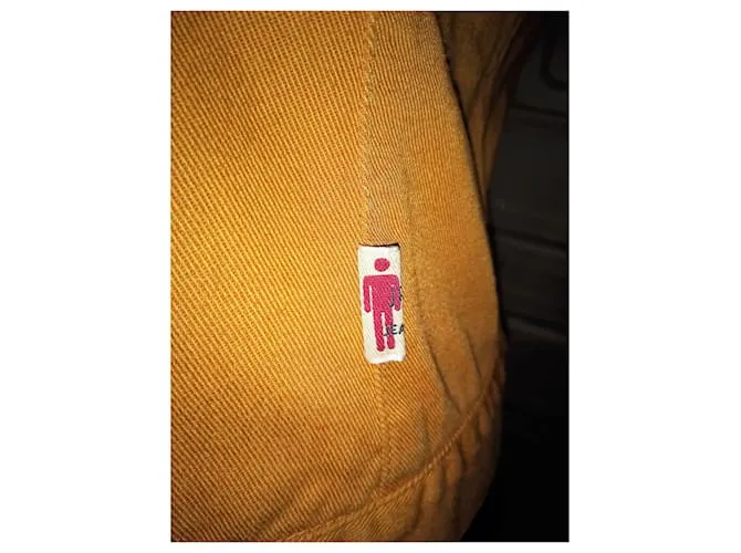 Jean Paul Gaultier GAULTIER JEAN PAUL CHAQUETA VAQUERA OCRE CON SIGNOS BOTONES T 38 Amarillo 