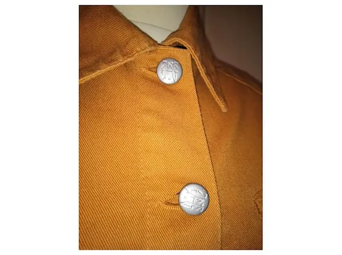 Jean Paul Gaultier GAULTIER JEAN PAUL CHAQUETA VAQUERA OCRE CON SIGNOS BOTONES T 38 Amarillo 