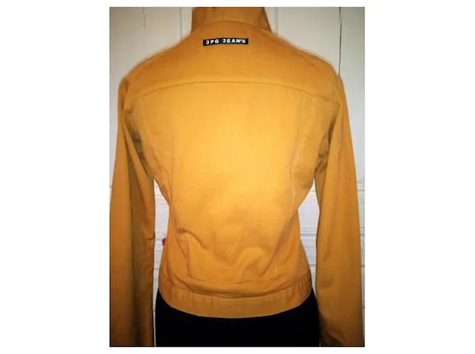 Jean Paul Gaultier GAULTIER JEAN PAUL CHAQUETA VAQUERA OCRE CON SIGNOS BOTONES T 38 Amarillo 