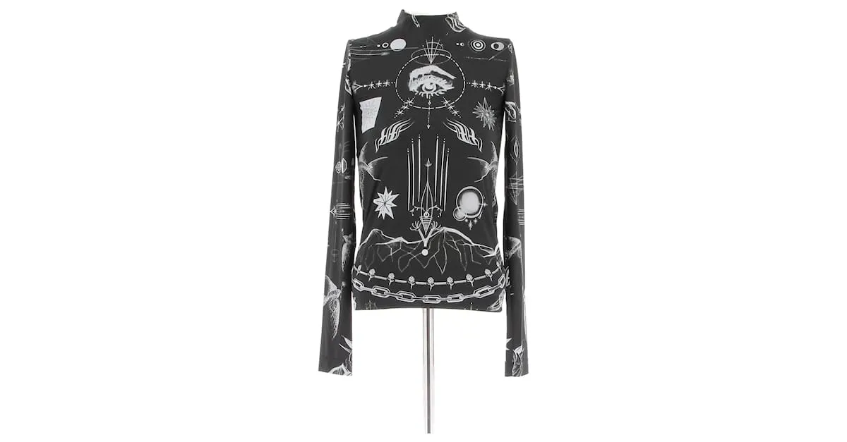 JEAN PAUL GAULTIER Tops T.US 1 poliéster Negro 