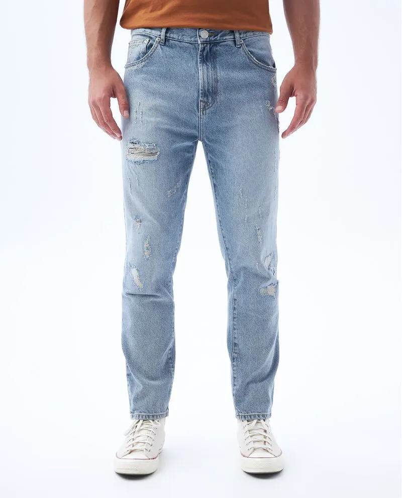 Jean Relaxed fit tono claro para hombre