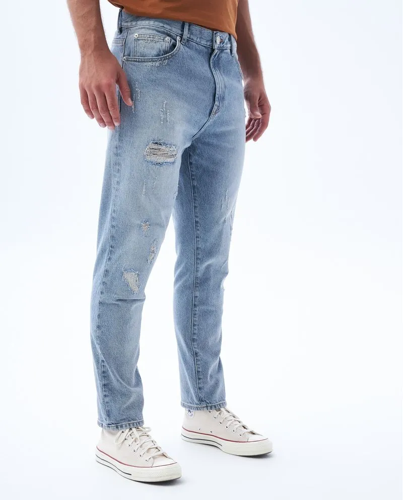 Jean Relaxed fit tono claro para hombre
