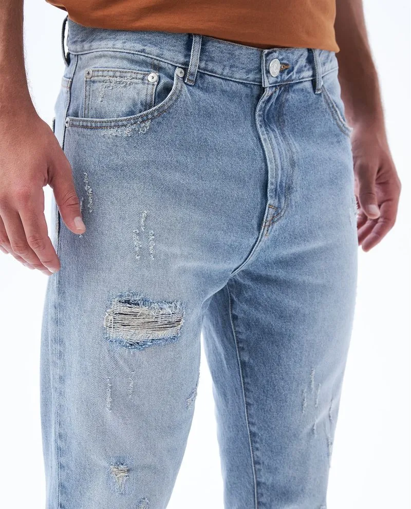 Jean Relaxed fit tono claro para hombre