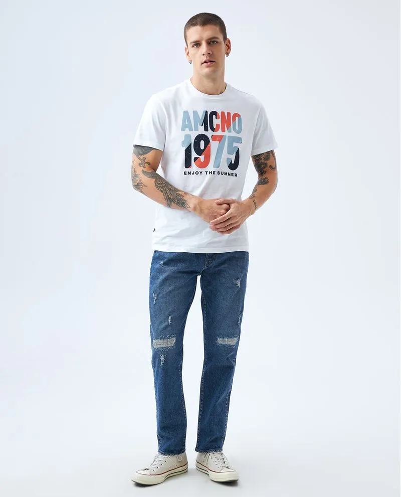 Jean Relaxed tono medio para hombre