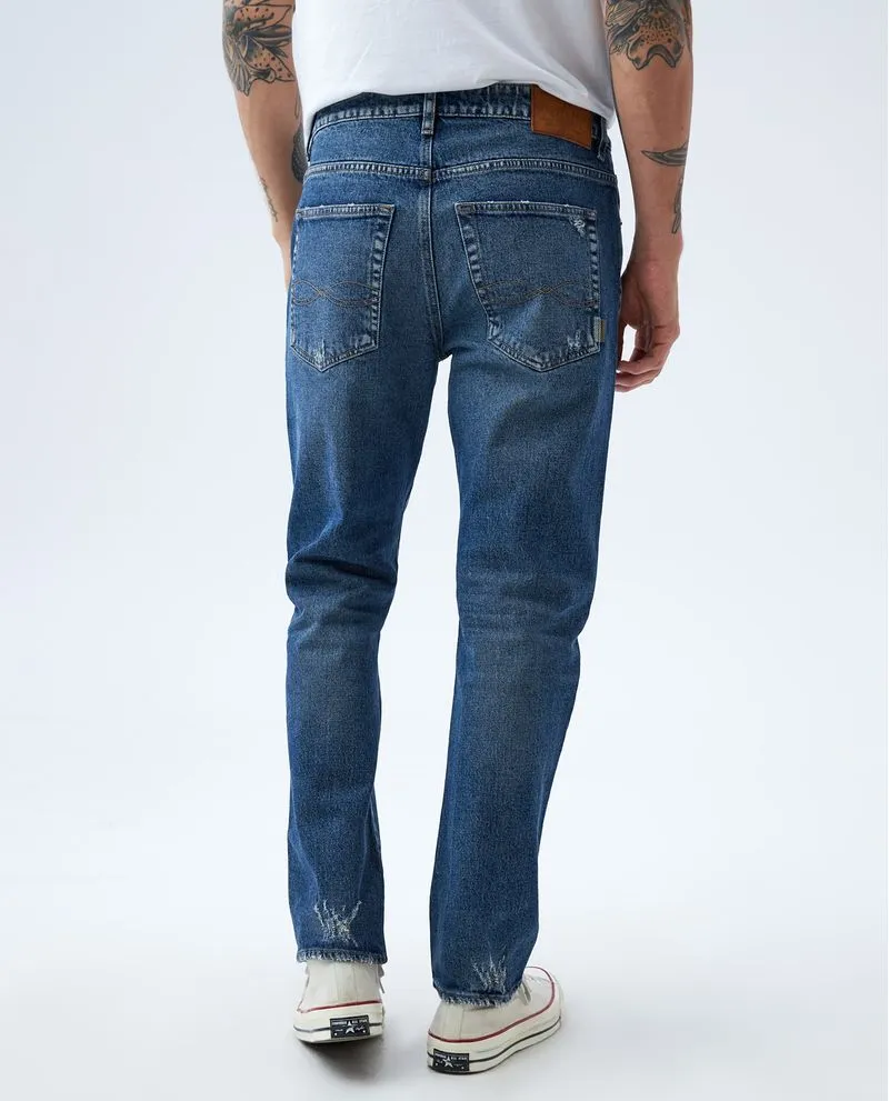 Jean Relaxed tono medio para hombre