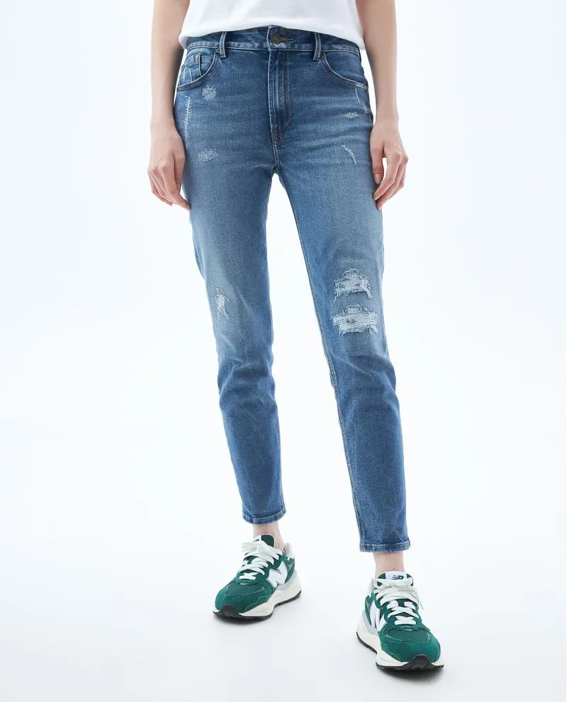 Jean Skinny tiro alto para mujer