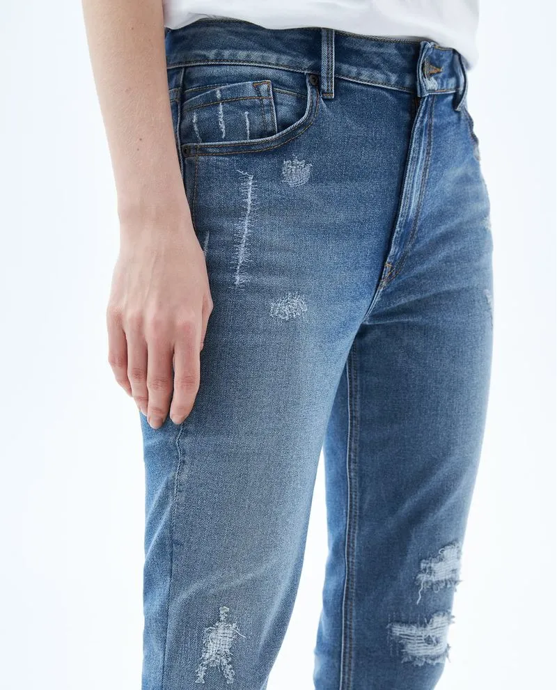 Jean Skinny tiro alto para mujer