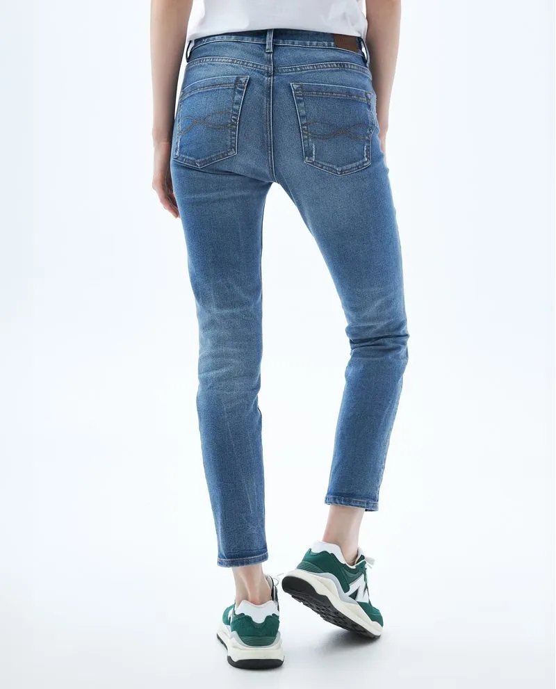 Jean Skinny tiro alto para mujer