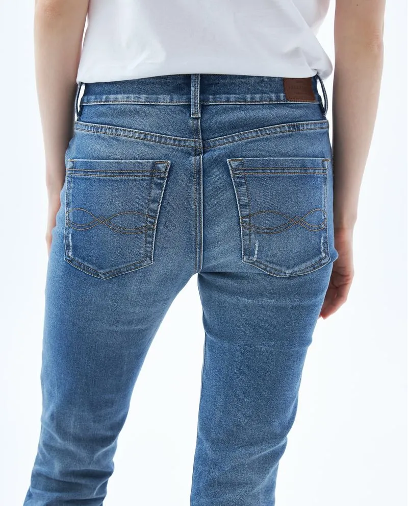 Jean Skinny tiro alto para mujer