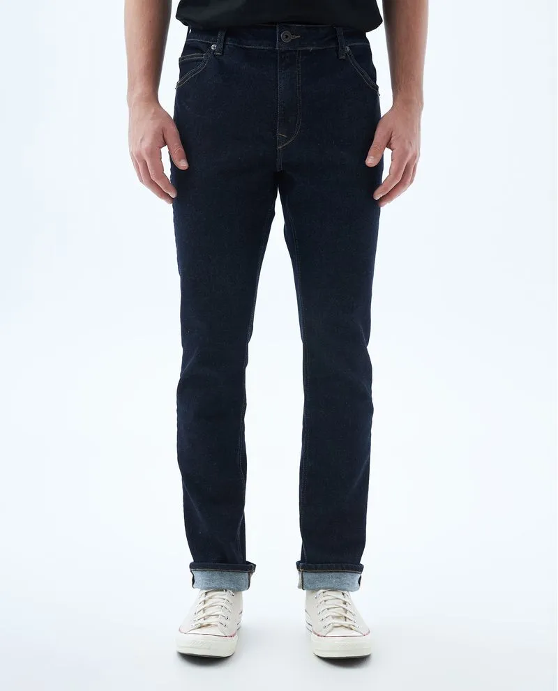 Jean Slim and Straight tiro alto para hombre