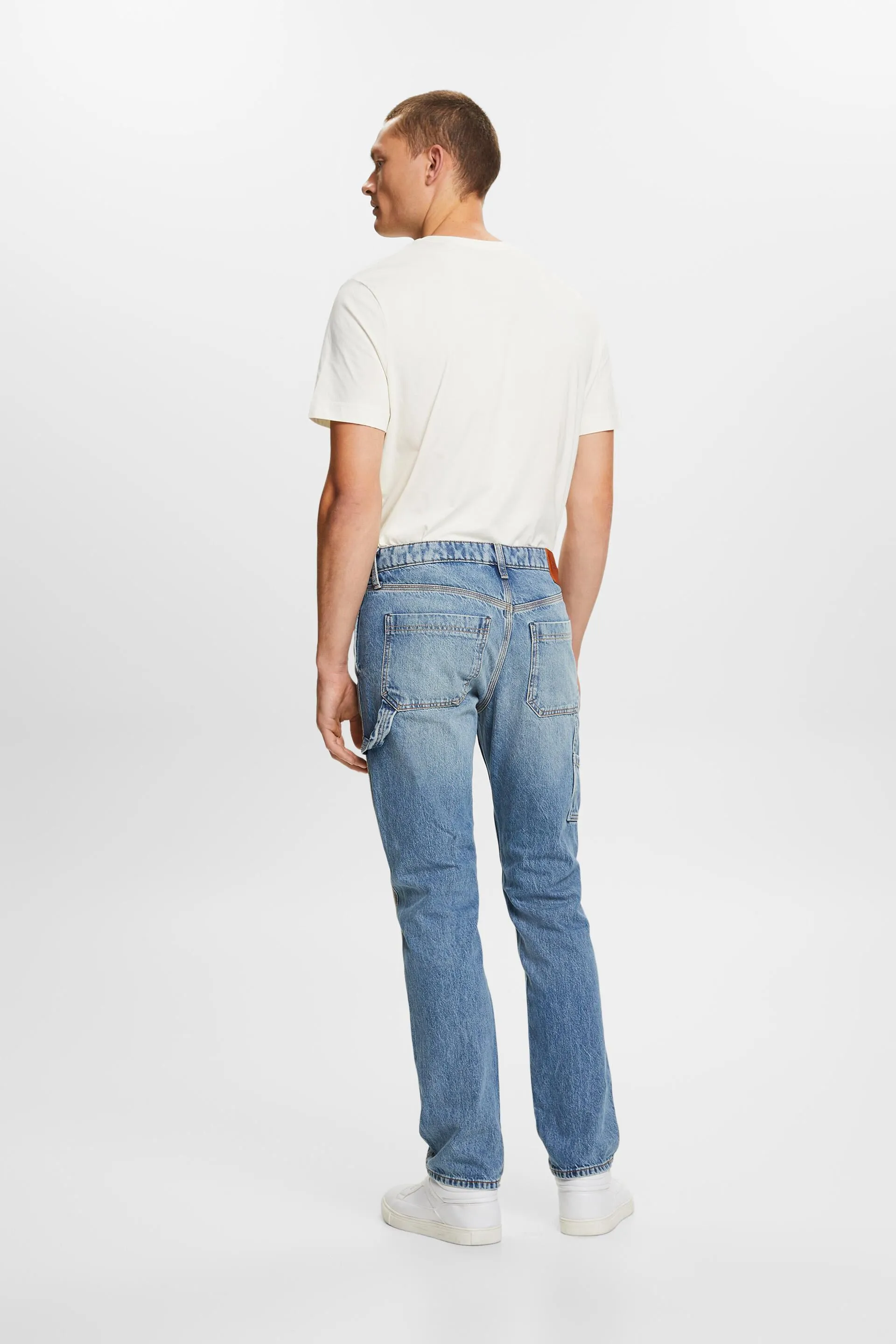 JEANS MIDRISE STRAIGHT FIT DE ESTILO CARPINTERO